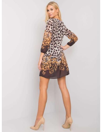 Női állatmintás ruha Sunny OCH BELLA beige