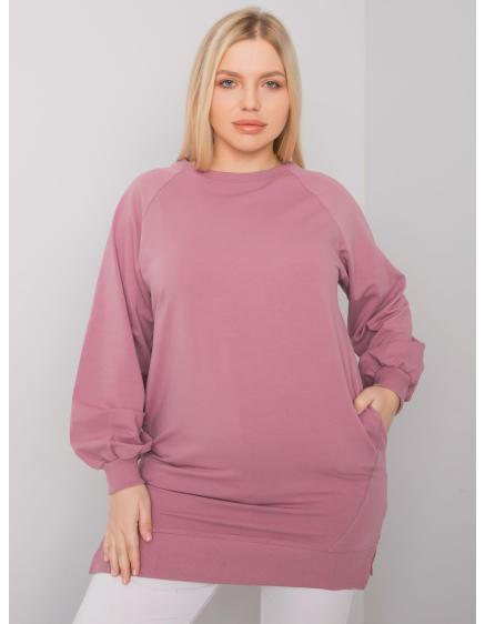 Dámska plus size blúzka TOLEDO špinavá ružová
