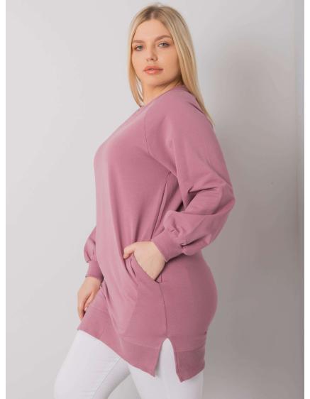 Dámska plus size blúzka TOLEDO špinavá ružová