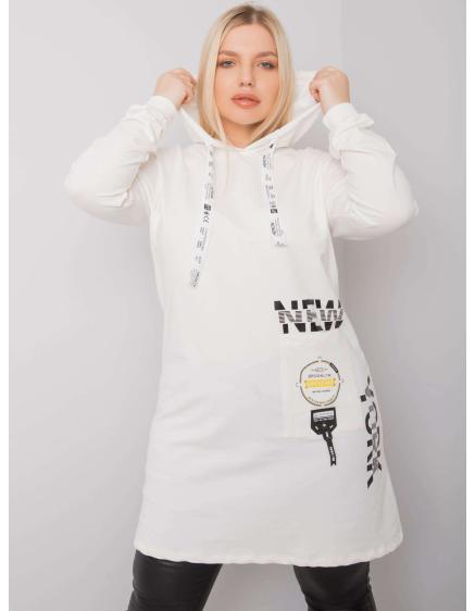 Női plus size kapucnis tunika ASHFORD ekrü színben