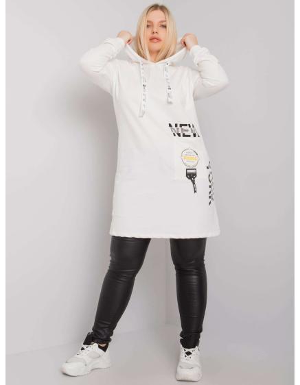 Női plus size kapucnis tunika ASHFORD ekrü színben