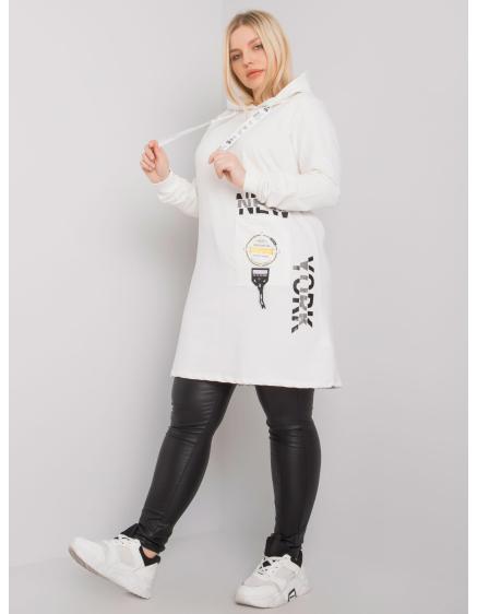 Női plus size kapucnis tunika ASHFORD ekrü színben