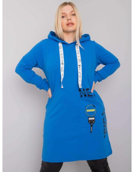 Női plus size kapucnis tunika ASHFORD sötétkék