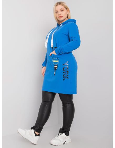 Női plus size kapucnis tunika ASHFORD sötétkék