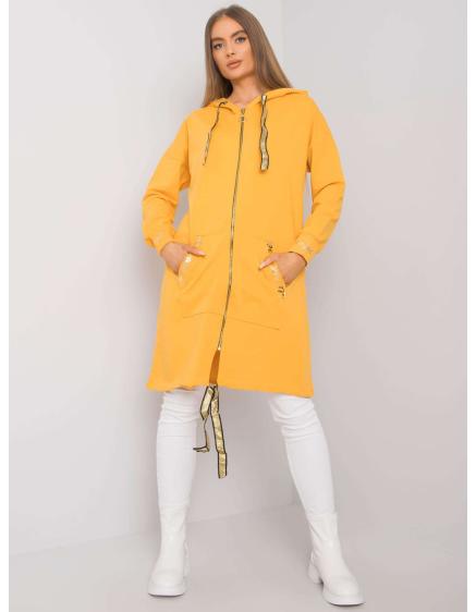 Dámská mikina na zip dlouhá ERMELINDE žlutá 