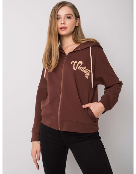 Női túlméretezett pulóver DIANE sötétbarna