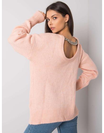 Dámský svetr Vermillion RUE PARIS světle růžový 