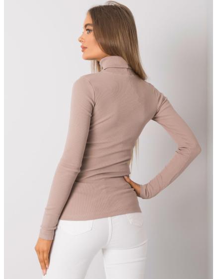 Dámská halenka s rolákem Elisee RUE PARIS tmavě béžová