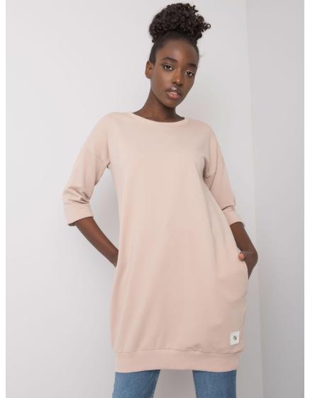 Női pulóver zsebekkel IVETA bézs színben