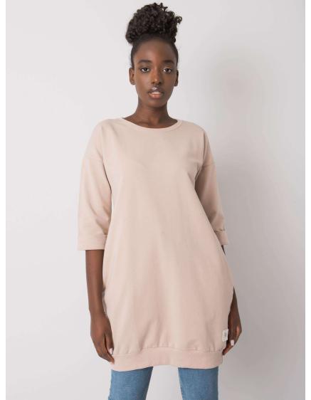 Női pulóver zsebekkel IVETA bézs színben