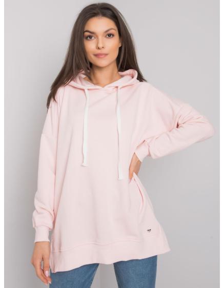 Női kapucnis pulóver CLEVELAND világos rózsaszín