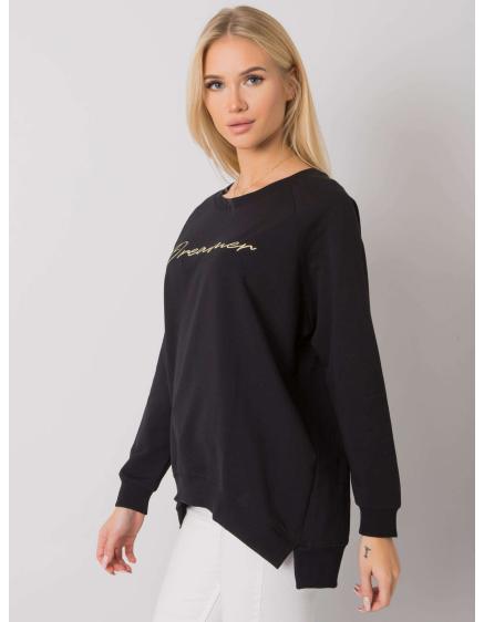 Dámská mikina s nápisem Newcastle RUE PARIS černá 