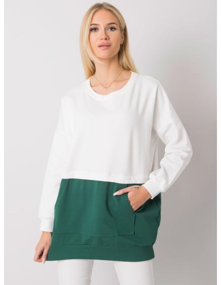 Női Hartsville RUE PARIS Sweatshirt ekrü és zöld színben