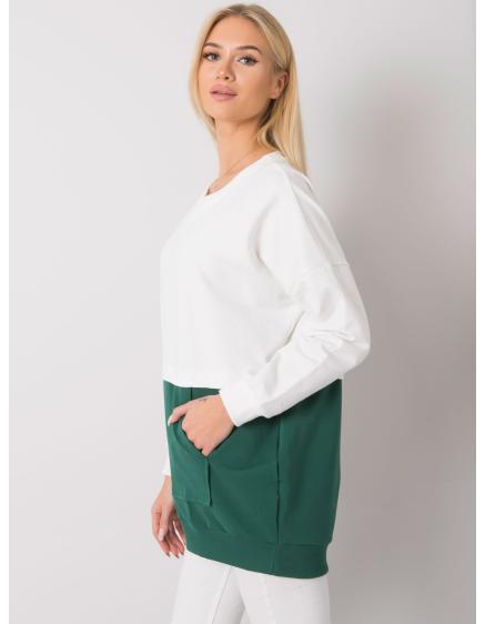 Női Hartsville RUE PARIS Sweatshirt ekrü és zöld színben