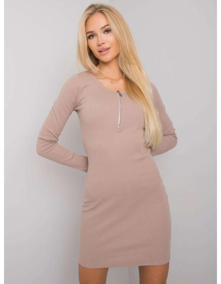 Női Azari RUE PARIS ruha sötét bézs színben