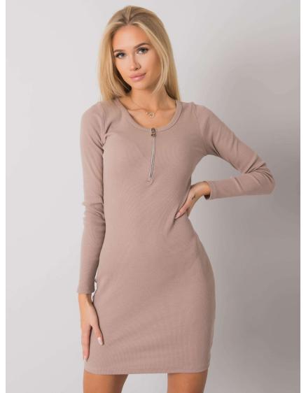 Női Azari RUE PARIS ruha sötét bézs színben