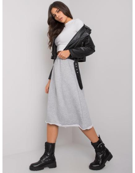Dámská sukně melanžová tepláková RUSHMOOR šedá 
