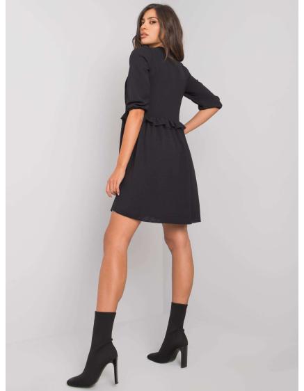 Dámské šaty s viskózou Crystal RUE PARIS černé 