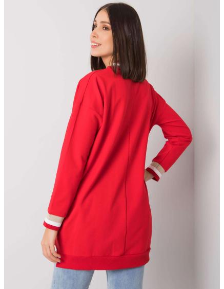 Női nyomtatott pamut plus size tunika JAMELLIA piros