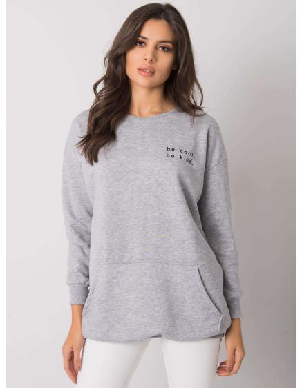 Dámska melanžová klokanová mikina Amalfi RUE PARIS sivá