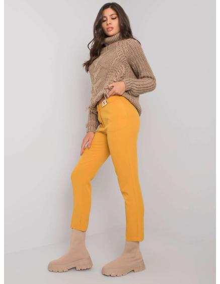 Dámské kalhoty elegantní BEVERLEY hořčicově  