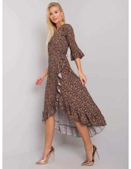 Dámské šaty s volánem vzorované Williamson OCH BELLA černé  