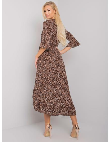 Dámské šaty s volánem vzorované Williamson OCH BELLA černé  