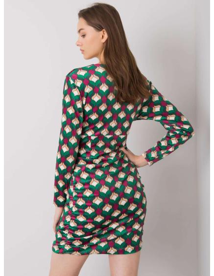 Dámské šaty vzorované velurové MONTILLA zelené 