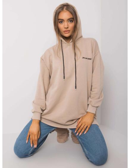Dámská mikina s kapsami INDIRA béžová 