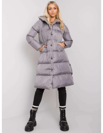 Női kapucnis steppelt dzseki STARLET sötétszürke