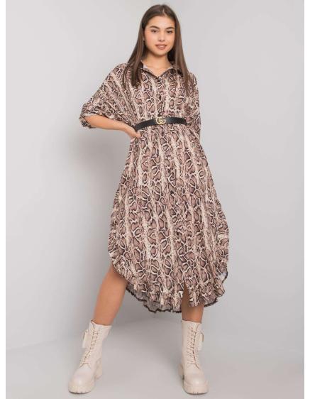 Dámské šaty Valdosta OCH BELLA béžové 