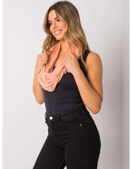 Női csíkos fejkendő LINES barack barna