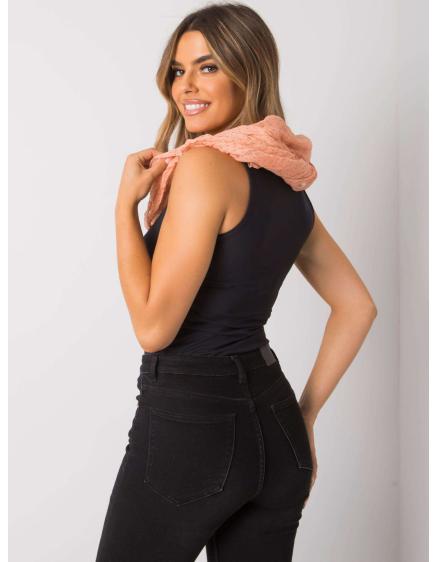 Női csíkos fejkendő LINES barack barna