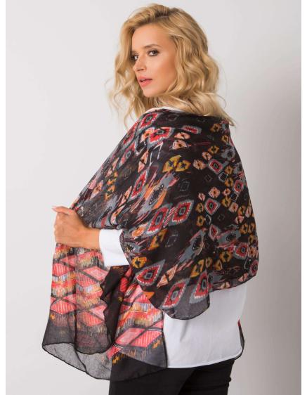 Dámský šátek se vzorem KYRIE černo-červený