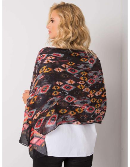 Dámský šátek se vzorem KYRIE černo-červený