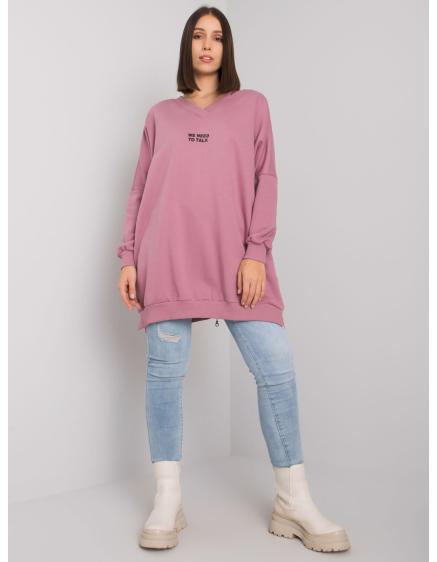 Női plus size pamut tunika RAELLA rózsaszín