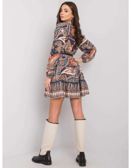 Dámské šaty s potiskem MILAH tmavě modré 