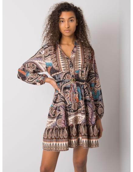 Női nyomtatott ruha MILAH fekete