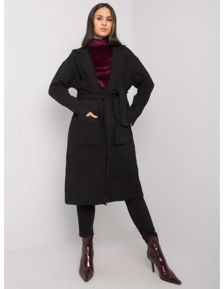 Cordie RUE PARIS fekete női kardigán nyakkendővel