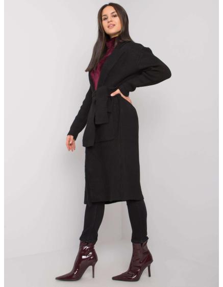 Cordie RUE PARIS fekete női kardigán nyakkendővel