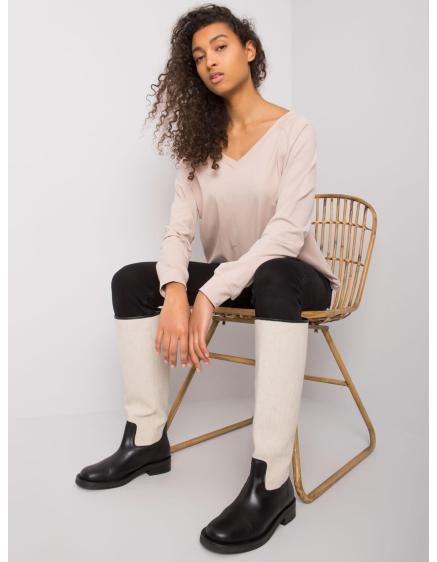 Dámská halenka s dlouhým rukávem Alexie RUE PARIS béžová 