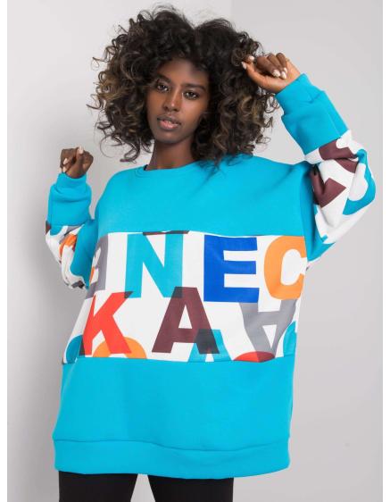 Női nyomtatott pulóver MADALYNN kék