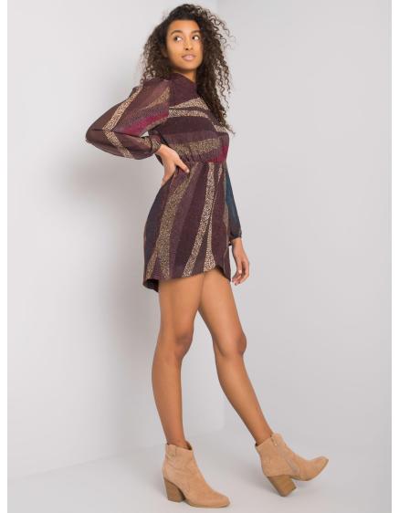 Dámské šaty s potiskem BROOKS hnědé