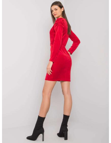 Női hosszú ujjú ruha Ellara RUE PARIS vörös
