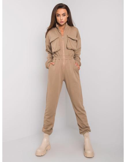 Női RAENA kezeslábas sötét bézs színű