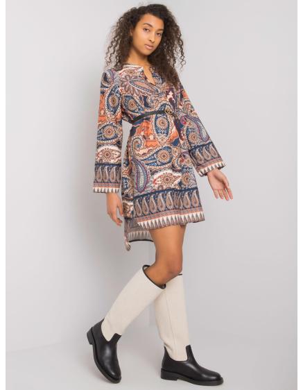 Női nyomtatott ruha VANCOUVER tengerészkék