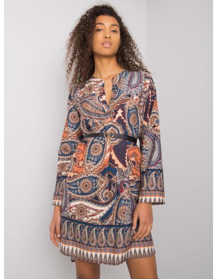 Női nyomtatott ruha VANCOUVER tengerészkék