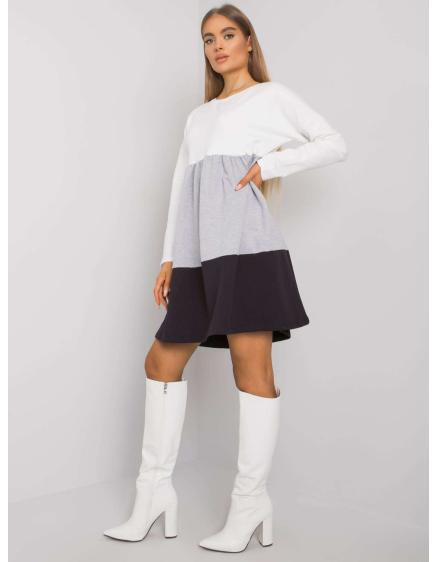 Dámské šaty s dlouhým rukávem Emine RUE PARIS šedé  