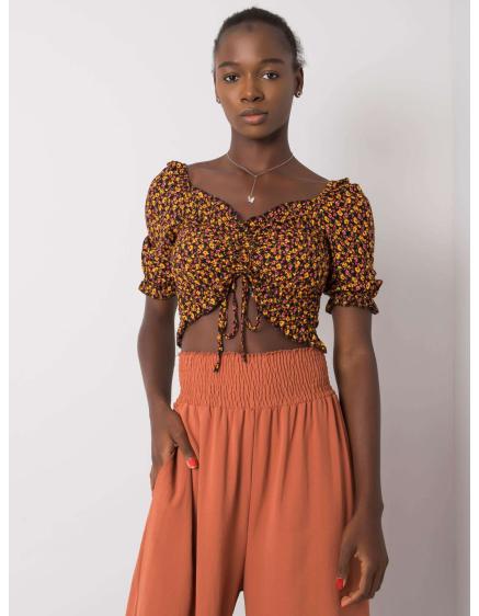 Női fodros blúz Bahia RUE PARIS fekete