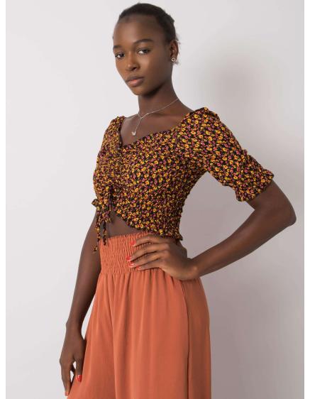 Női fodros blúz Bahia RUE PARIS fekete